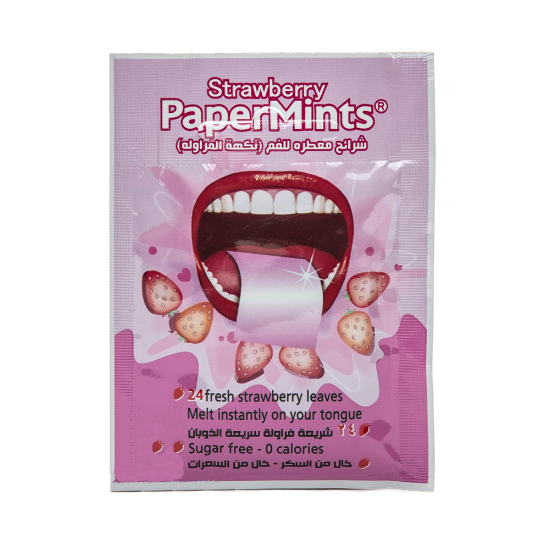 Picture of PAPER MINTS STRAWBARRY STRIPS