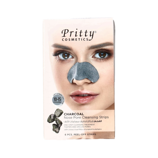 Picture of PRITTY CHARCOAL NOSE CLEANSING STRIPS 6'S