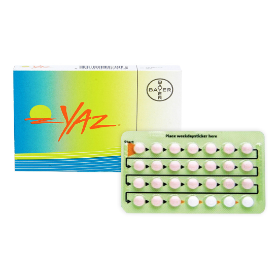 Picture of YAZ CONTRACEPTIVES TABLETS 28 PIECES