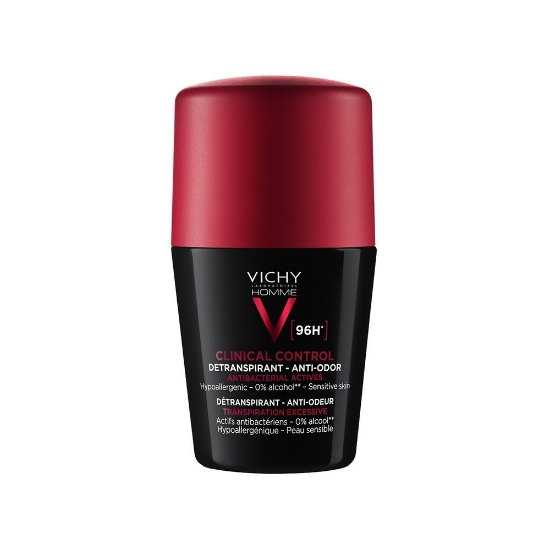 Picture of Vichy Homme Clinical Control 96HR Protection Anti-Perspirant Roll-on Deodorant 50mL