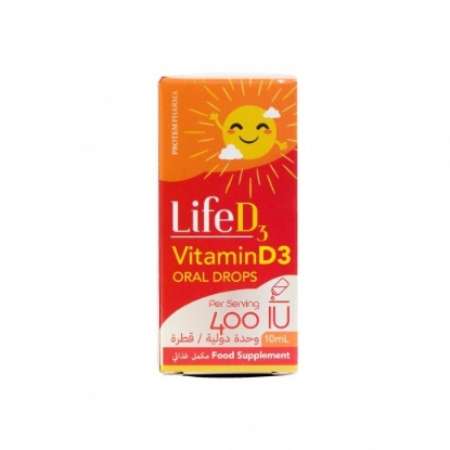 Picture of Protem Pharma LIFE Vitamin D3 Drop 400 IU (10ml)
